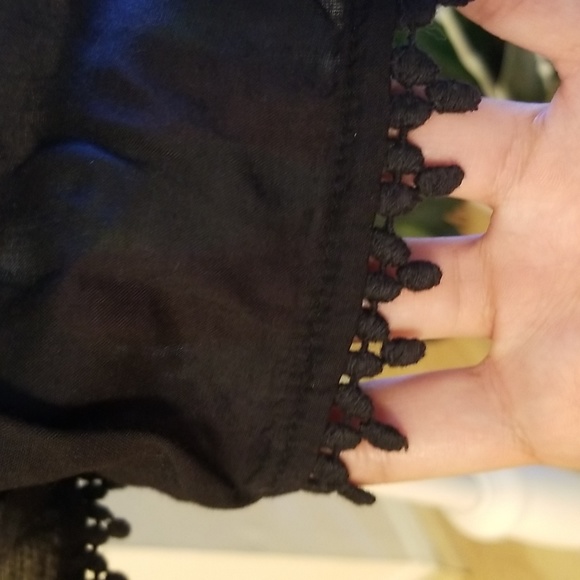 Topshop Sheer Black Top Knit V Neck Romper Sexy See Through Cheeky - Picture 3 of 12